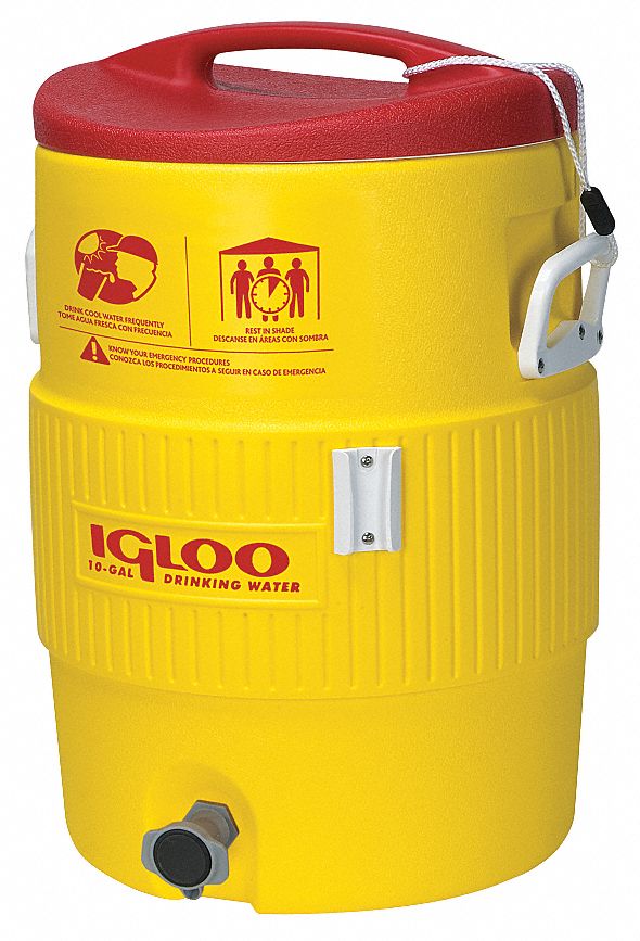 IGLOO, 10 gal Cooler Capacity, 23 1/4 in Exterior Ht, Beverage