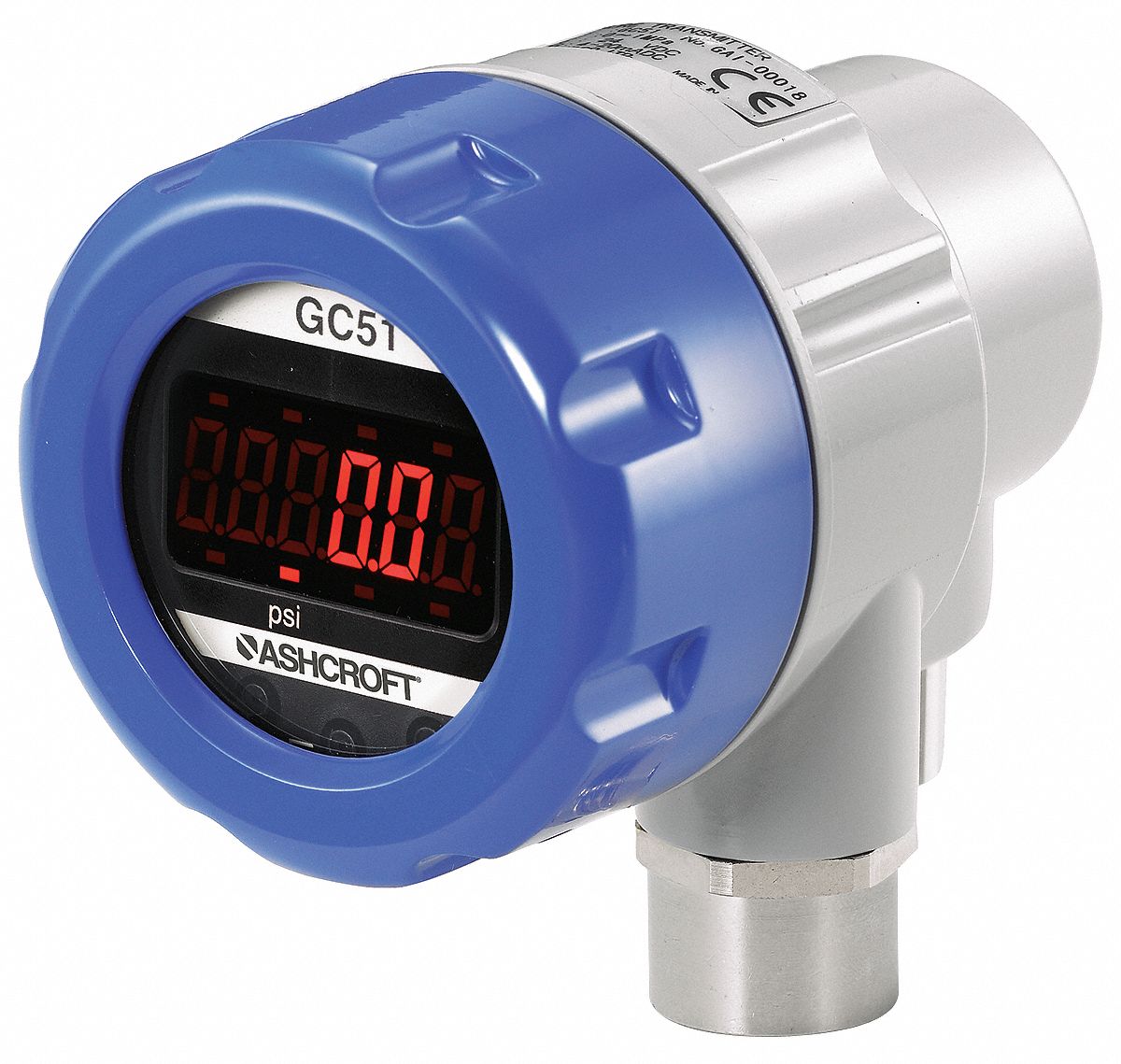 5DDC9 - D3893 Pressure Transducer with Display 100 psi