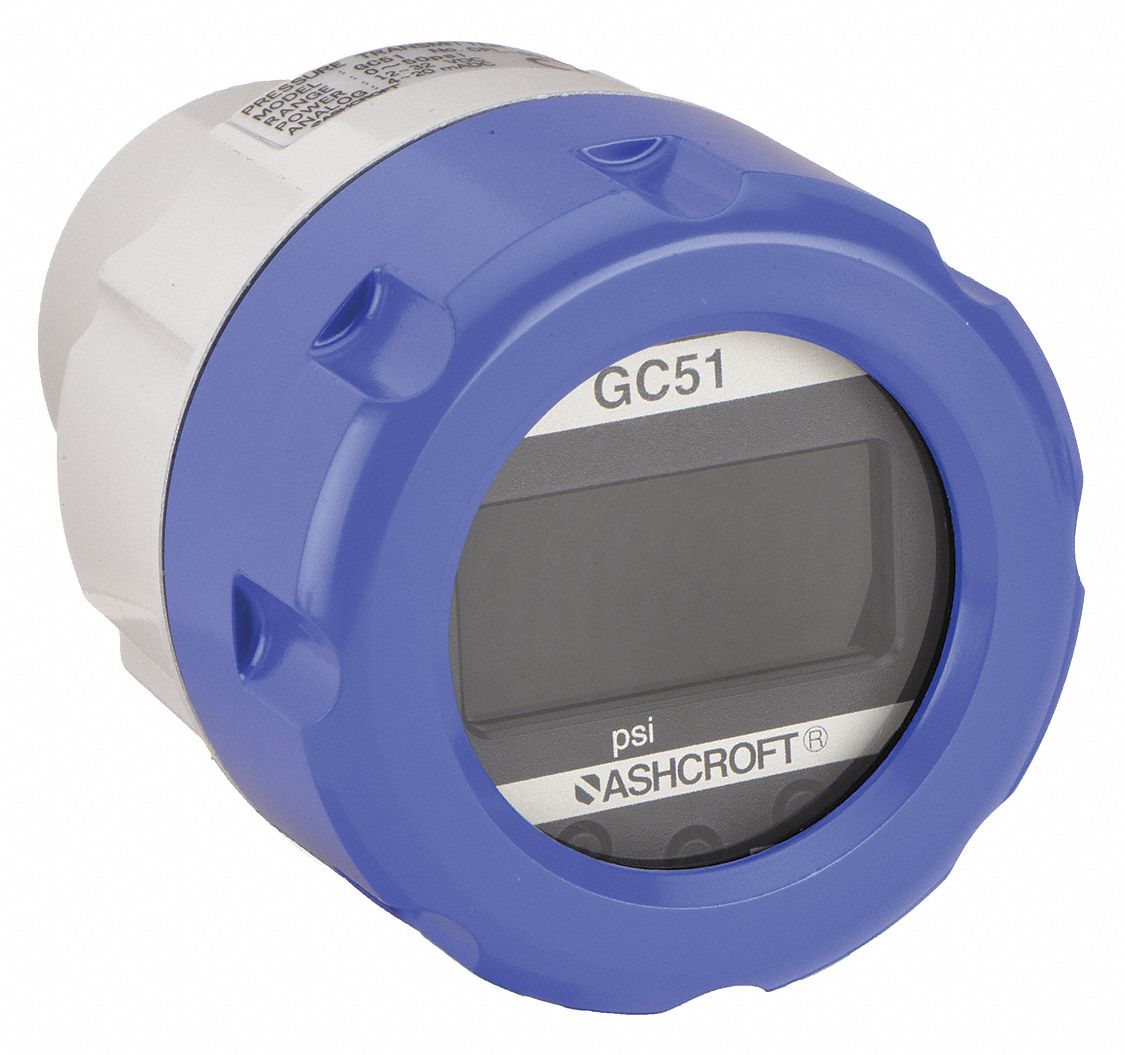 Indicating Transmitter: 0 psi to 1, 000 psi, 4 to 20 mA, Screw Terminals, 1/4 in Female NPT, IP66 /4