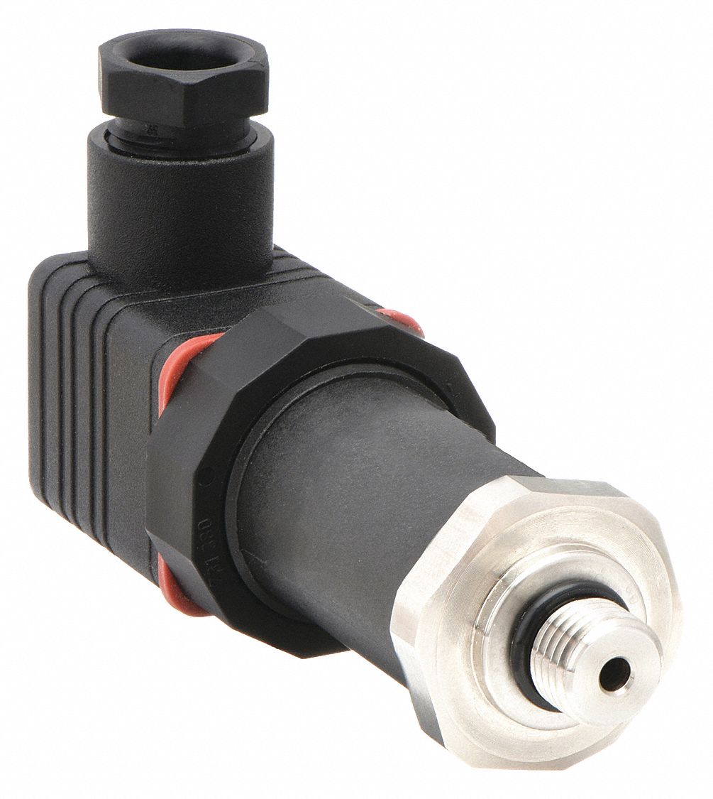Pressure Transmitter: 0 psi to 5, 000 psi, 4 to 20mA DC, DIN 43650 Form A Connector, 7/16 in Male SAE