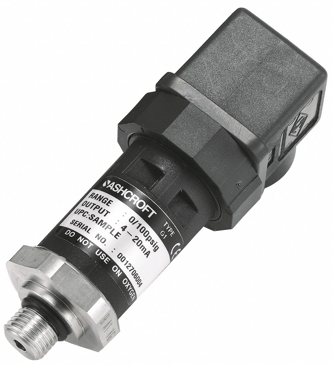 7/16-20 SAE Male Pressure Transmitter 0 to 200 psi 1 to 5VDC Output 