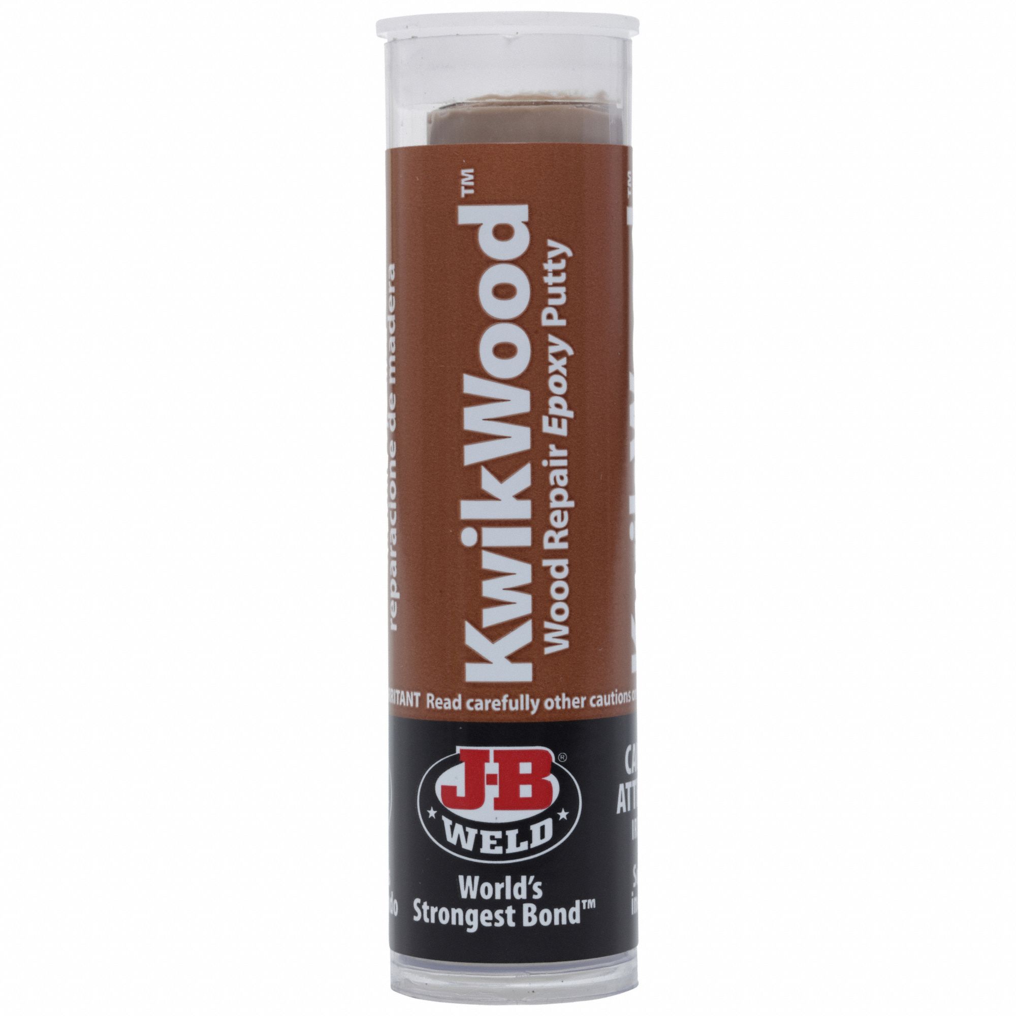 PUTTY, KWIKWOOD, WOOD REPAIR, 1 OZ, STICK, BROWN, EPOXY