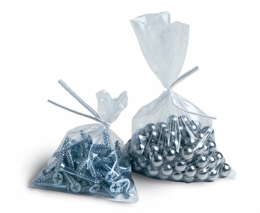 Open Poly Bag: 1.5 mil Thick, 12 in Wd, 15 in Lg, Clear, Case Pack, 1, 000 PK