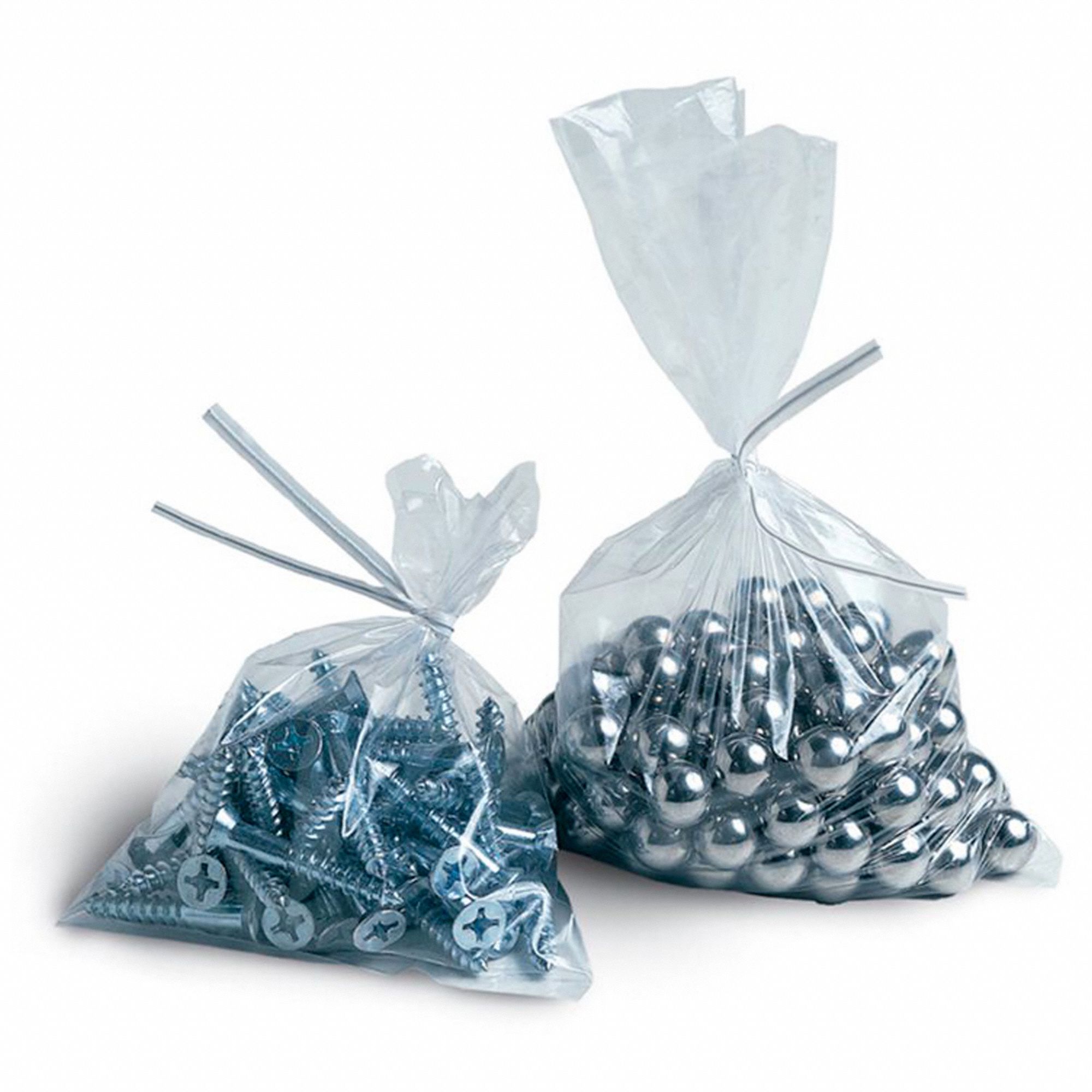 Open Poly Bag: 4 mil Thick, 8 in Wd, 24 in Lg, Clear, Case Pack, 500 PK