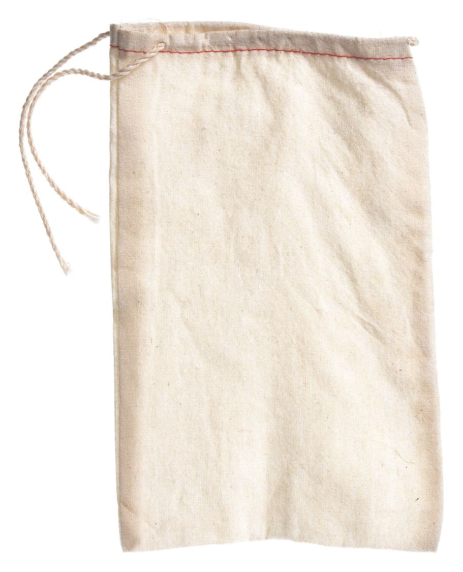 DRAWSTRING PARTS BAG, 16 X 8 IN, STANDARD, COTTON/POLY BLEND, NATURAL, 3.98 OZ FABRIC WT, 100 PK