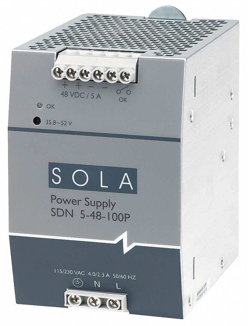 Sola Sdn5-24-100 DC 24v 5a DIN Rail Power Supply for sale online 