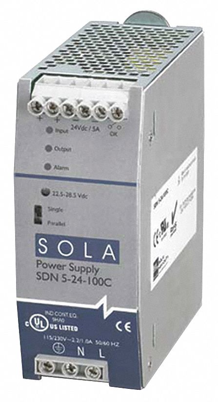 Tested Good  < SDN-2.5-24-100 DIN Rail Mount Power Supply Sola Model 
