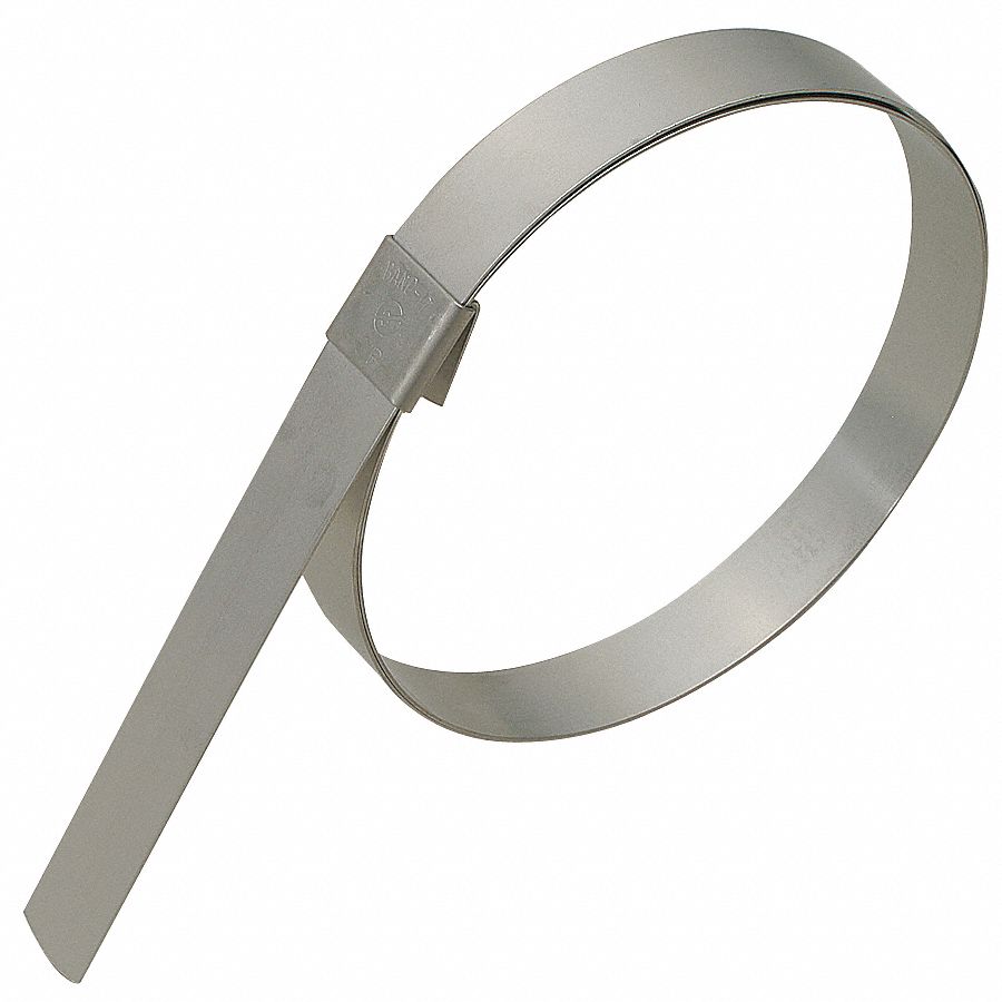 50 Per Box 201 Stainless Steel Center Punch Clamp BAND-IT CP14S9 5/8 Wide x 0.025 Thick 3-1/2 Diameter 