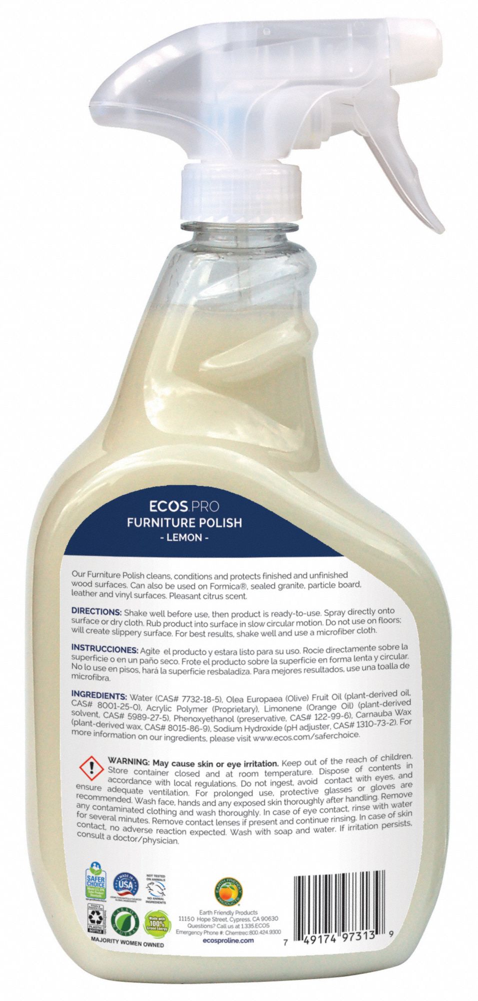 ECOS PRO Furniture Polish, 32 oz., Pleasant Scented 5DLJ5PL9731/6
