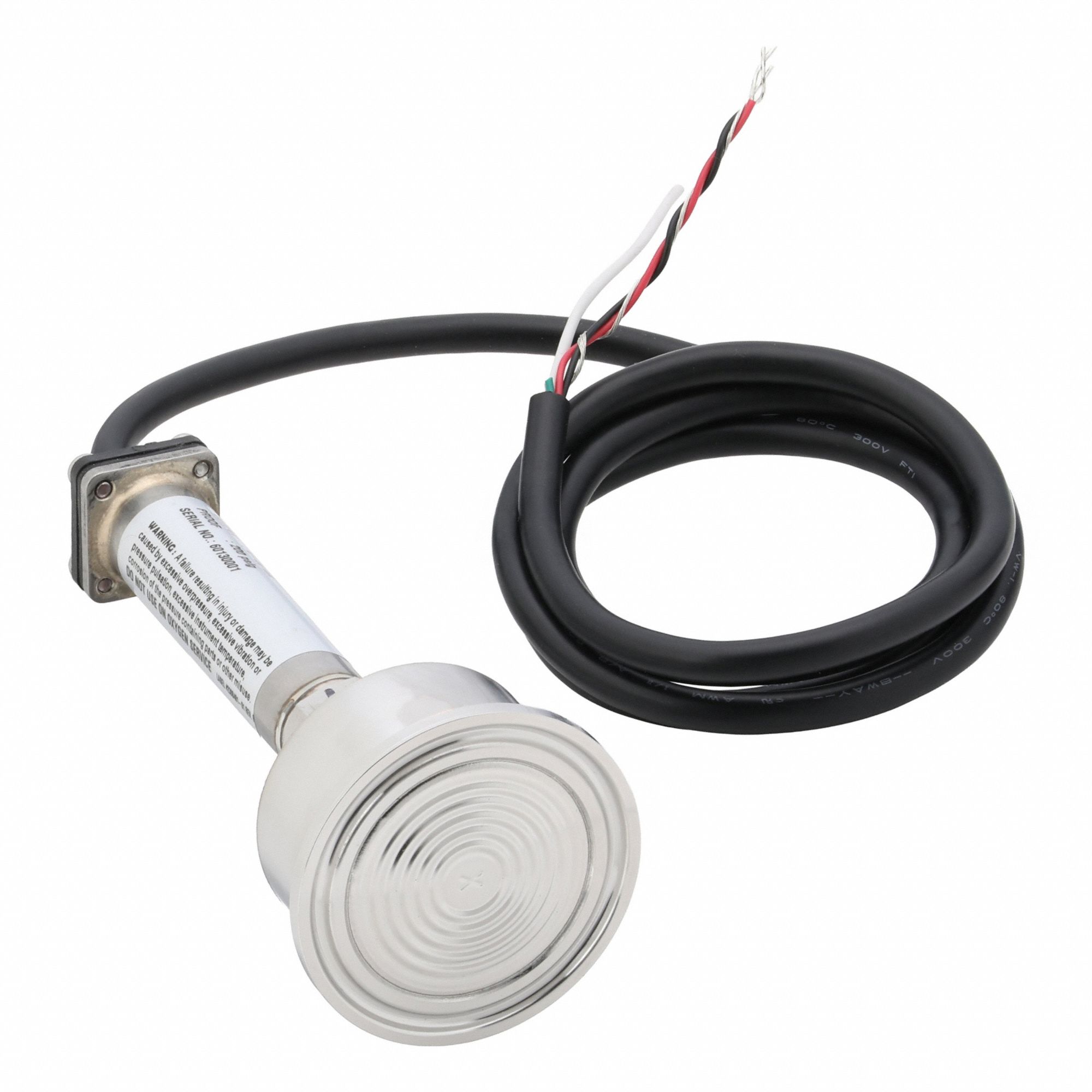 Sanitary Pressure Transmitter: 1 1/2 in Triclamp, 0 to 100 psi, 4 to 20mA DC, 4X