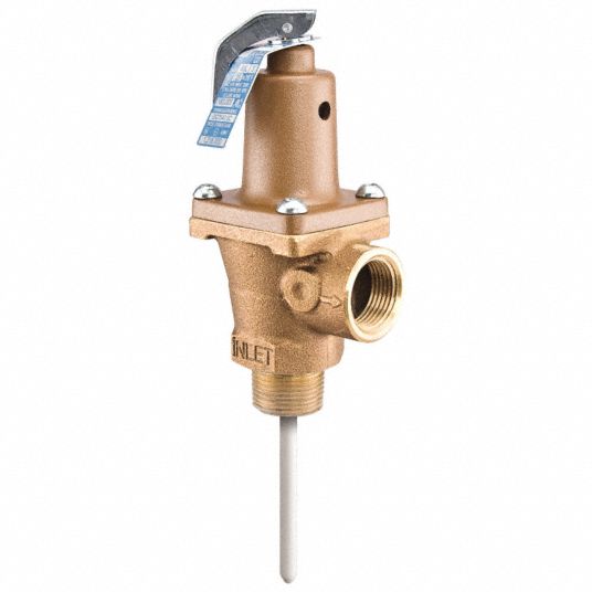 WATTS Temperature and Pressure Relief Valve: MNPT, FNPT, 3/4 in Inlet ...