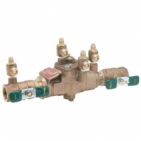 Watts Reduced Pressure Zone Backflow Preventer Lead Free Brass Watts 009 Series Ips Connection 5dmj1 3 4 Lf 009qt Grainger