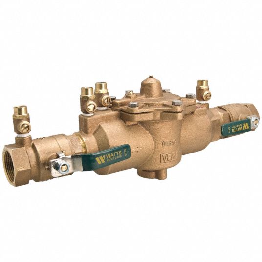 WATTS Reduced Pressure Zone Backflow Preventer, Lead Free Brass, Watts