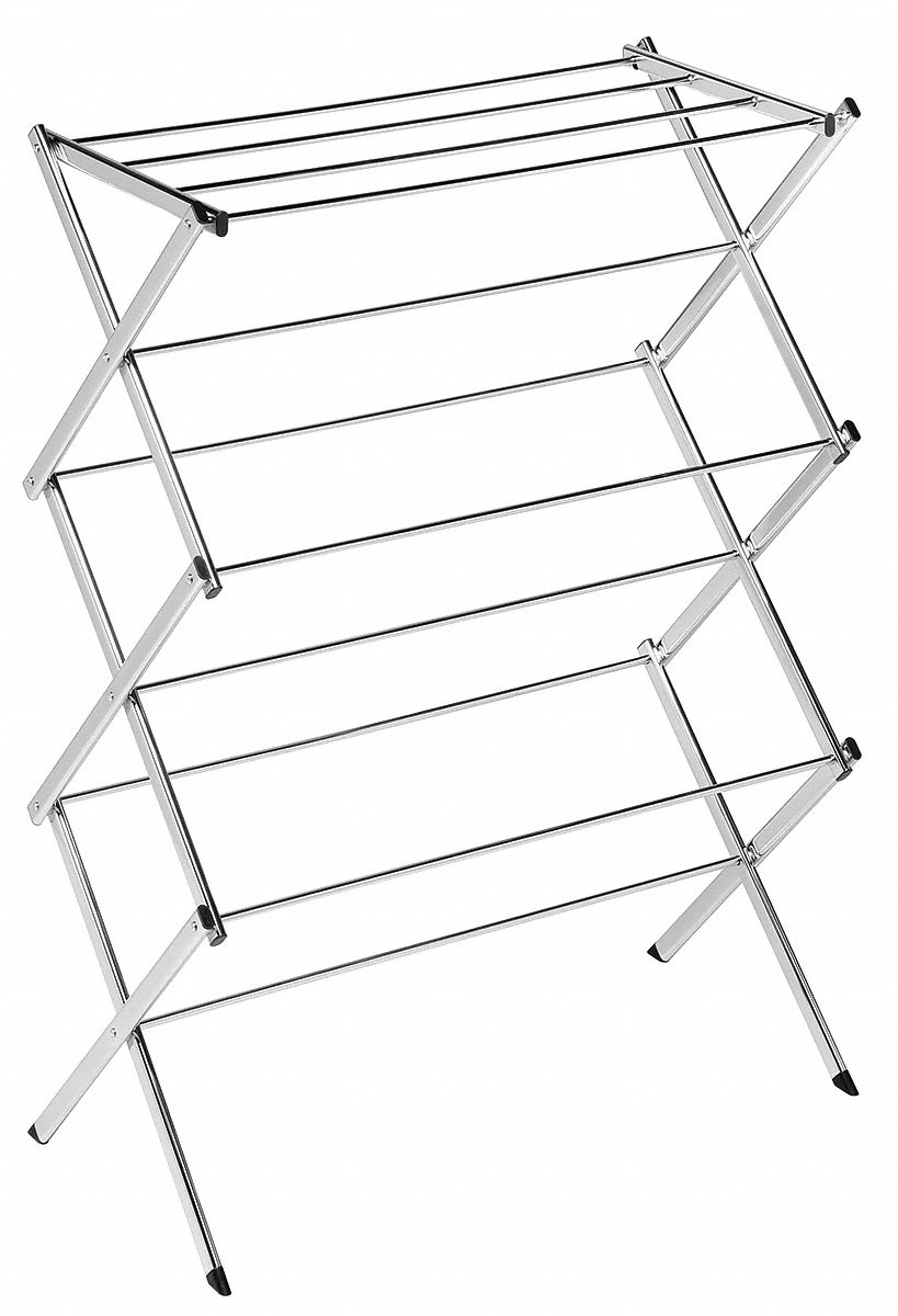 HONEYCANDO, Metal, 14 1/2 in Lg, Accordion Drying Rack 5DML5DRY