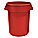 ROUND CONTAINER,44 GAL,24 IN,RED