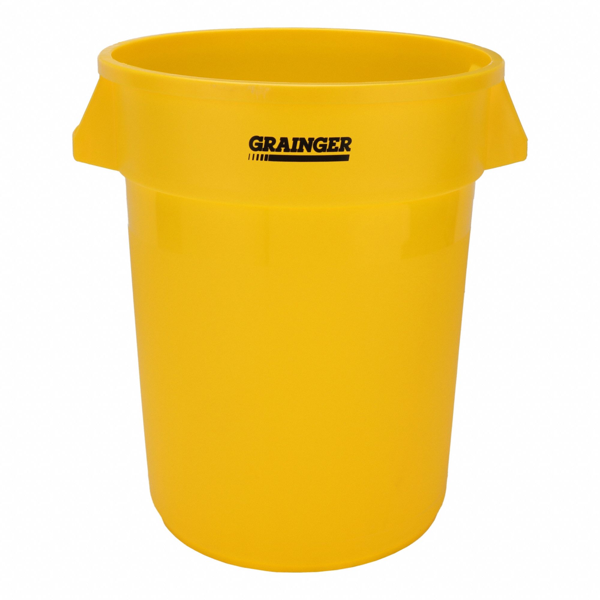 ROUND CONTAINER,32 GAL,22 IN,YELLOW