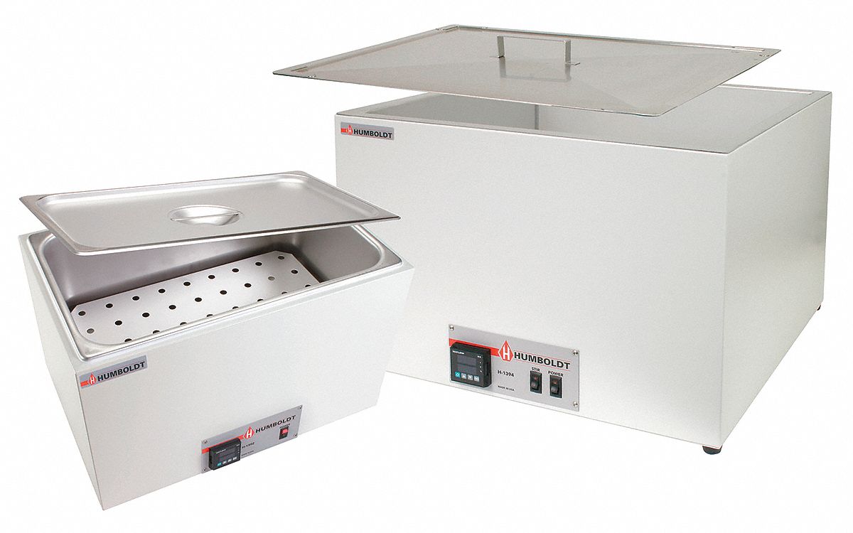 Water Bath: 53 L Capacity, 82.2°C Max Temp, Stainless Steel, +/-0.1°C, Digital, 120V AC
