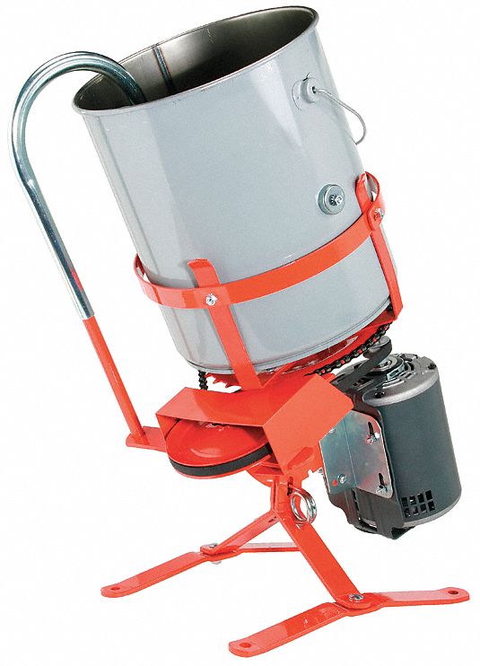 Corded Concrete Mixer: For use with Asphalt/Concrete, 11/16 cu ft Drum Capacity, Steel Drum