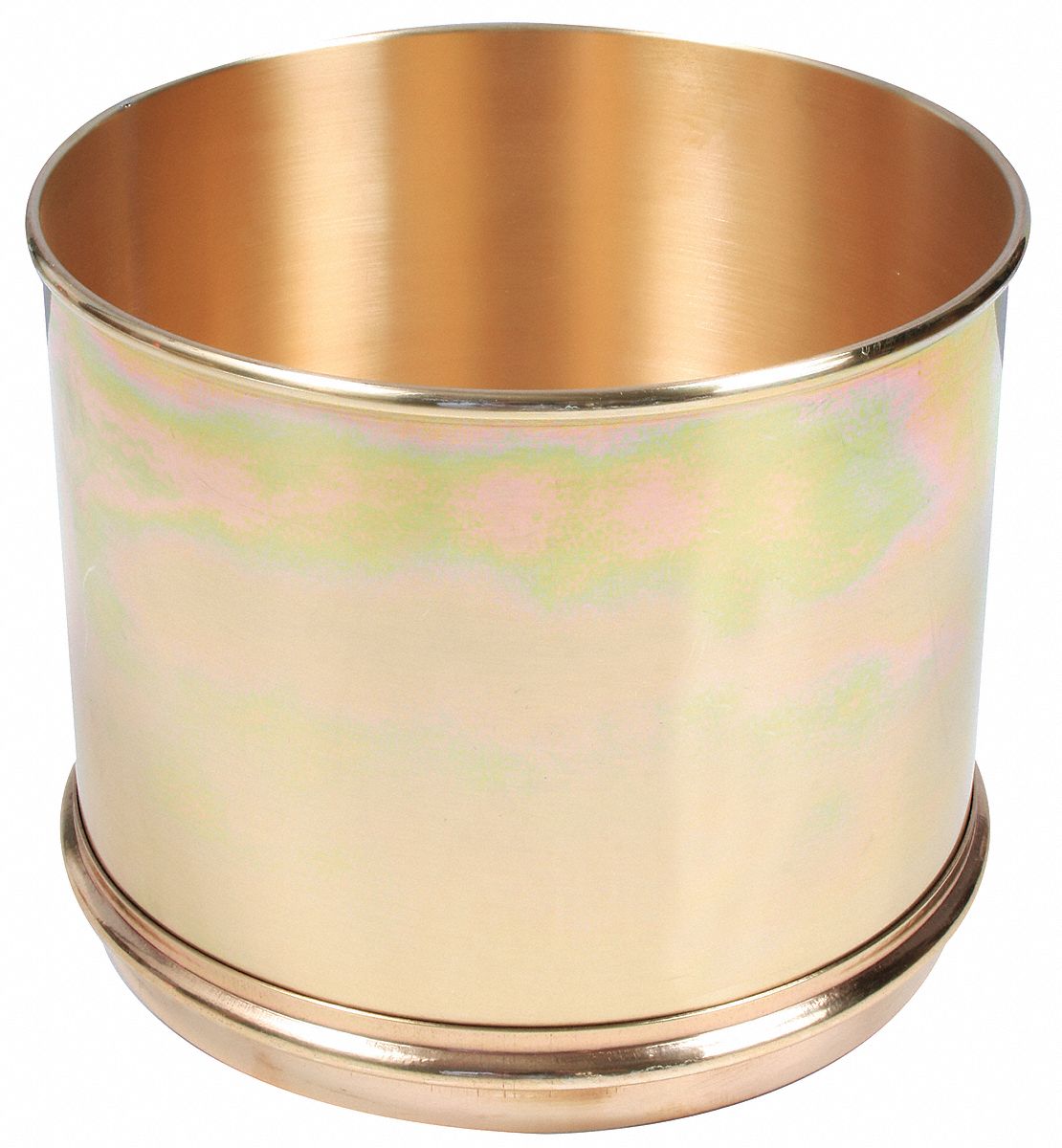 Sieve Pan: 6 in Overall Dp, 8 in Overall Dia, Brass