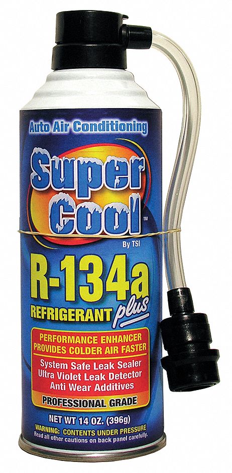Refrigerant: R-134a, 14 oz Container Size, Light Blue, Can