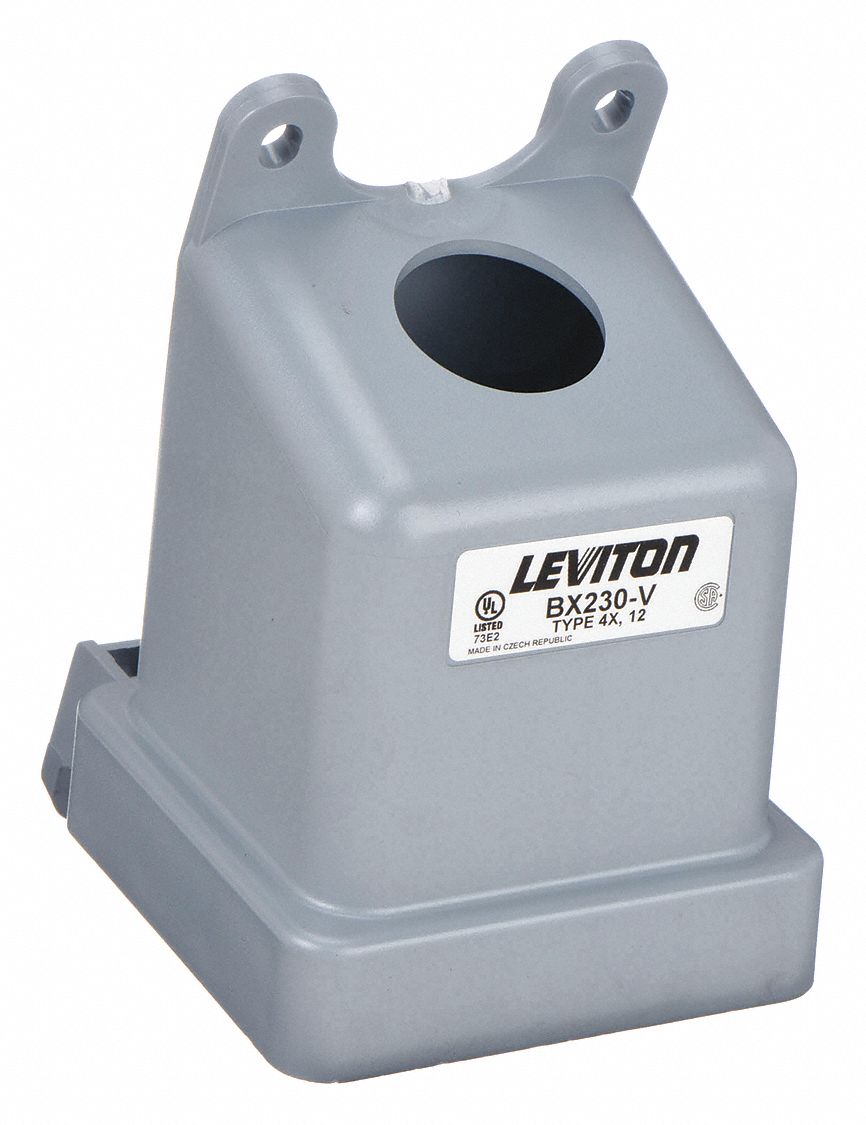 Angle Back Box, Dead End, 20/30 Amps, 6 5/8 in Length, 3 7/8 in Width ...