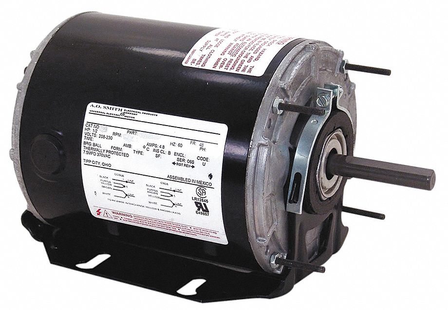 CENTURY, 1 Speed, Totally Enclosed Air-Over, Belt Drive Motor - 5DVU7 ...