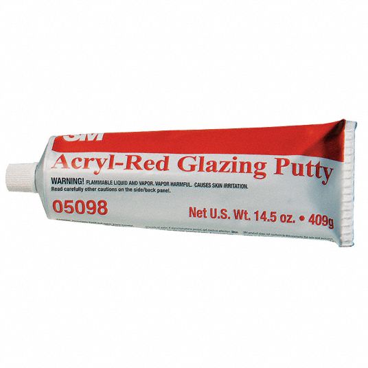 3M Glazing Putty, Gen Purpose, 14.5 oz, Red 5DYY505098 Grainger
