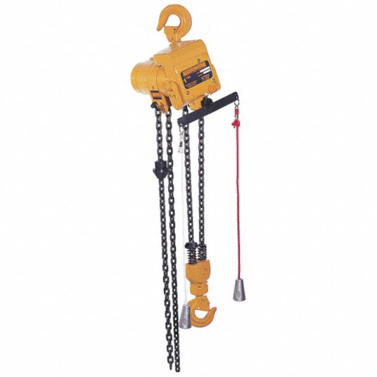 HARRINGTON Air Chain Hoist, 2,000 lb Load Capacity, 20 ft Hoist Lift