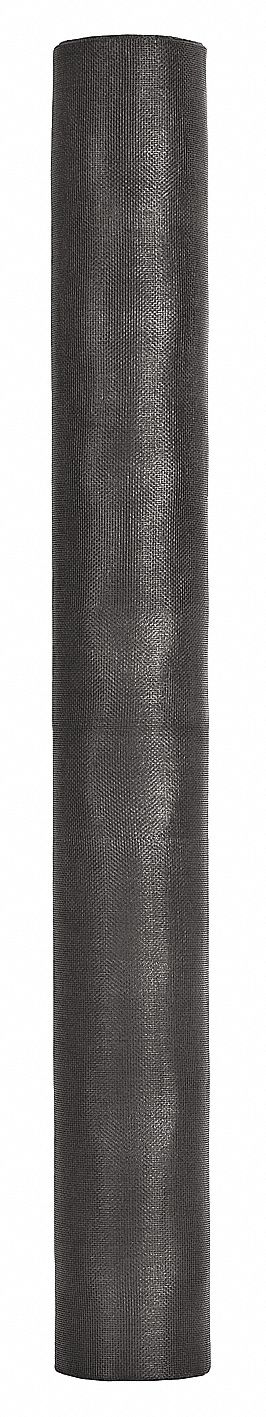 Replacement Screen: Fiberglass, Charcoal, 18 x 16 Mesh Size, 2.5 ft Wd