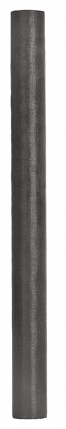 Replacement Screen: Fiberglass, Charcoal, 18 x 16 Mesh Size, 4 ft Wd, 100 ft Lg