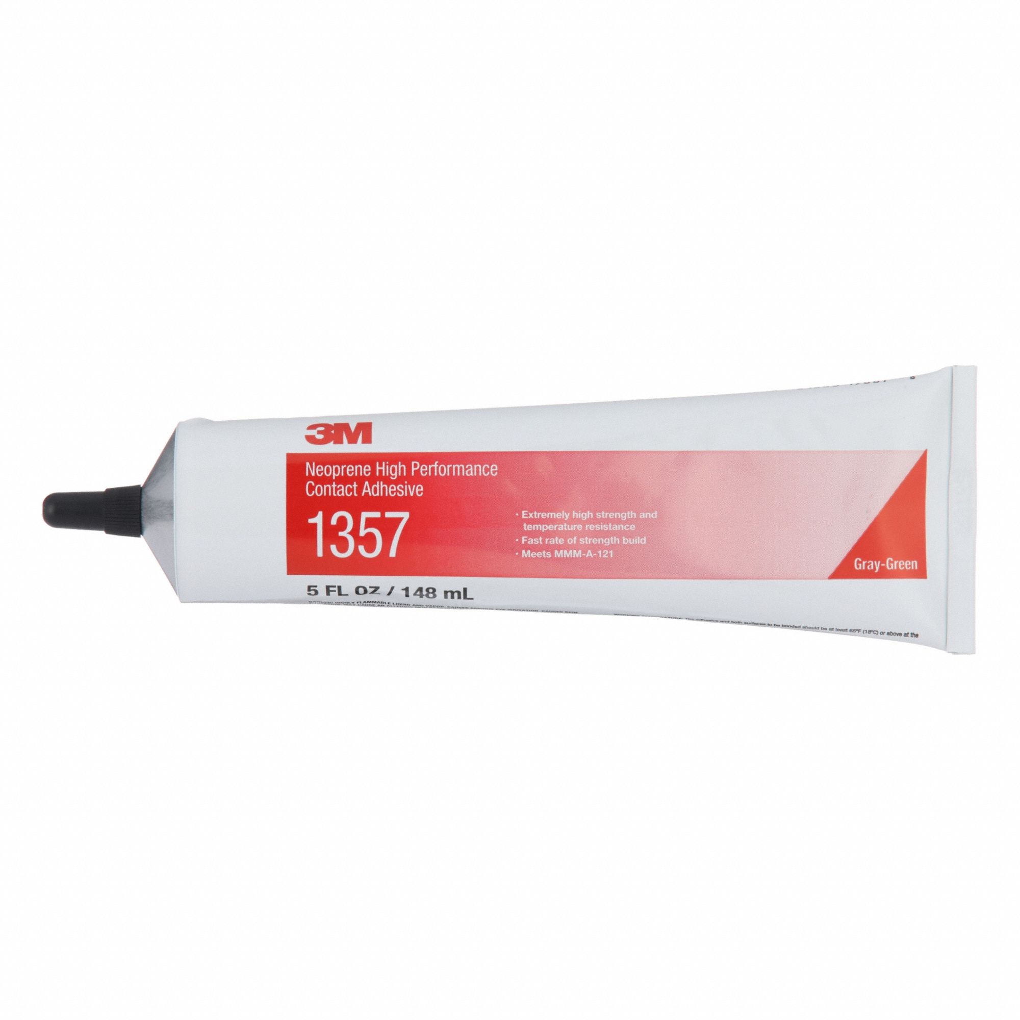 Contact Cement: 1357, 5 fl oz, Tube, Gray, Gen Purpose Bonding & Repair