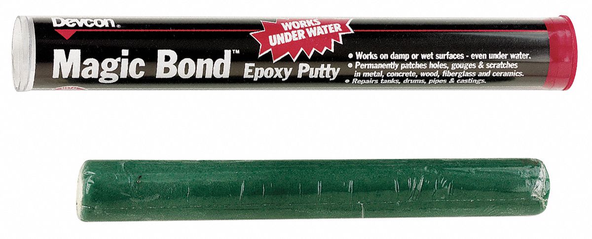 4 oz Magic Bond(TM) Epoxy Putty with Temp. Range of Up to 250 Degrees F,  Light Gray - Grainger