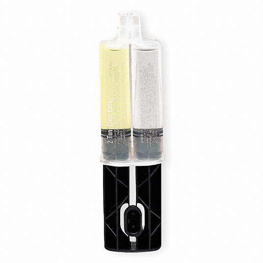 Epoxy Adhesive: 2 Ton Epoxy, Ambient Cured, 25 mL, Syringe, Clear, Thick Liquid
