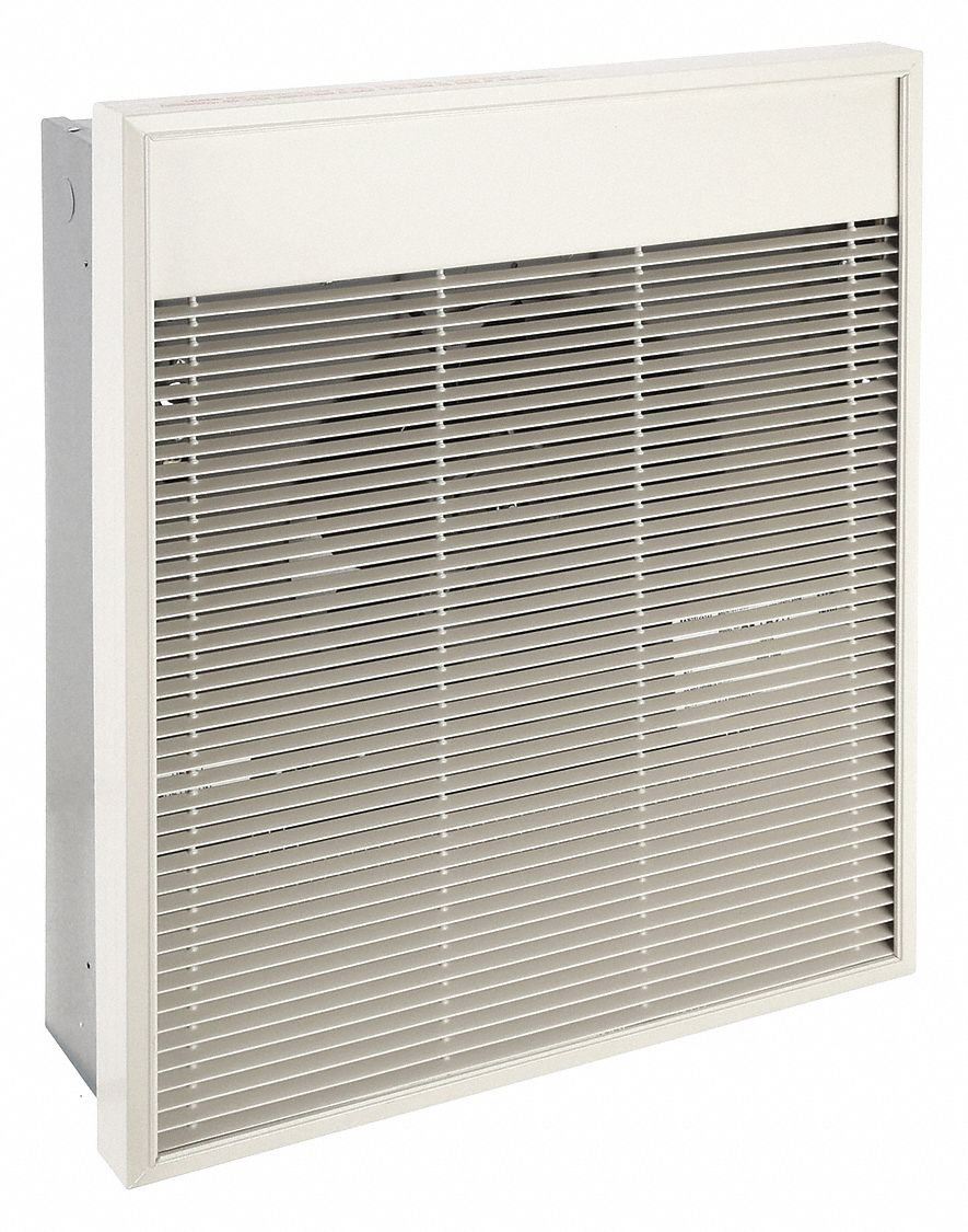RECESSED ELECTRIC WALL-MOUNT HEATER, 2,000/4,000W, 208V ACASE, 208V AC, 1-PHASE, WHITE