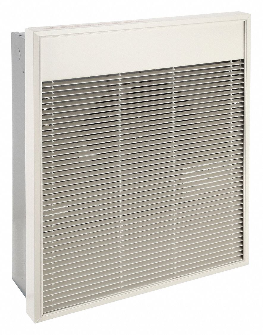 RECESSED ELECTRIC WALL-MOUNT HEATER, 1,500/3,000/2,000/4,000W, 240/277V AC, 1 PHASE, WHITE