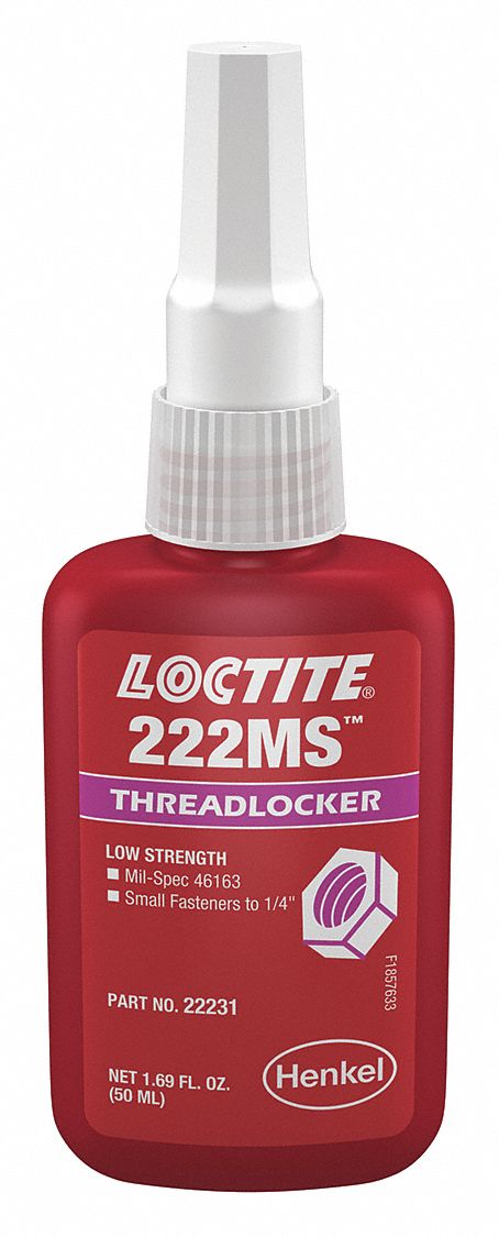 5x Loctite 222 Low Strength Threadlocker For Low Strength Metals 50 ml