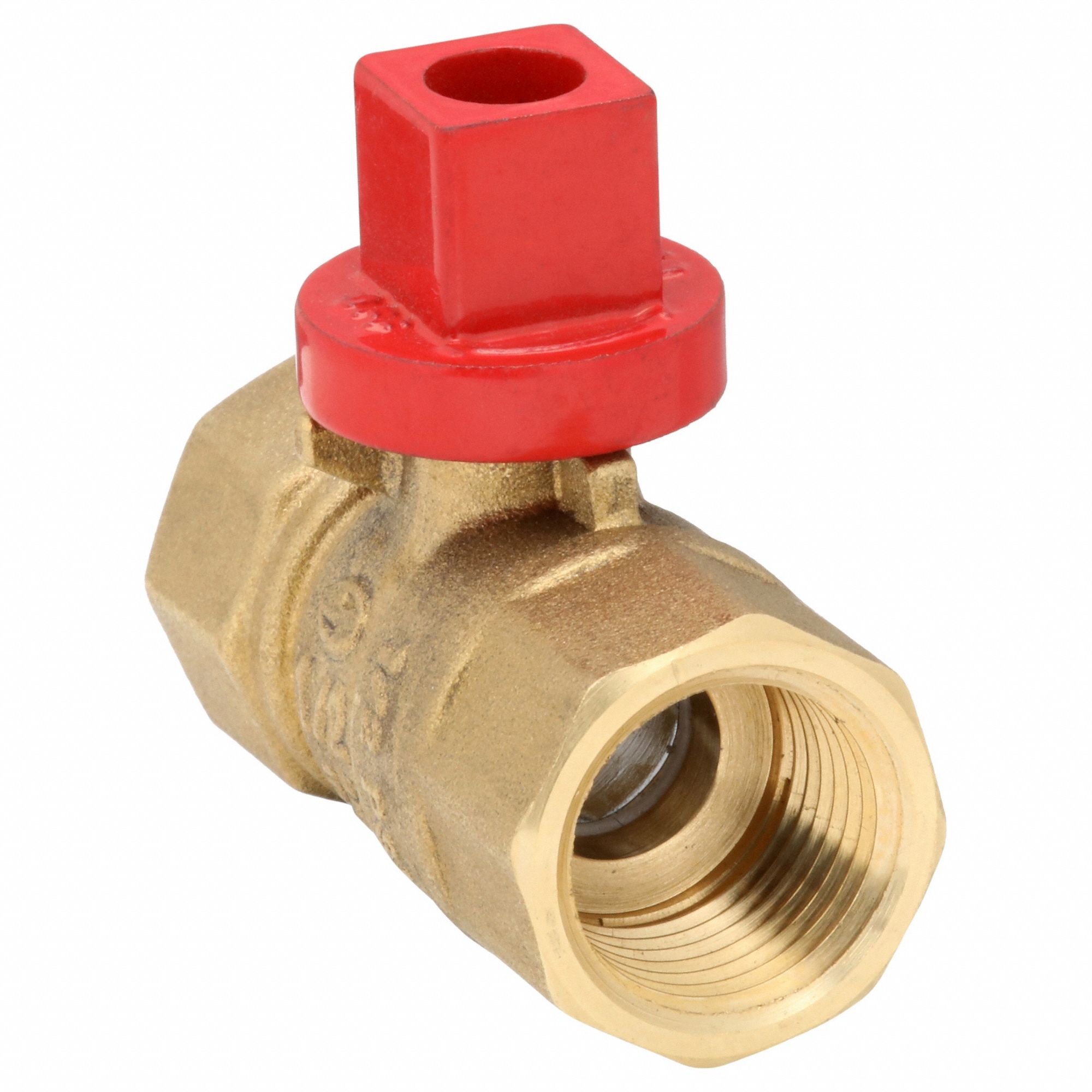 Manual Two-Way Ball Valve: 1/2 in, Brass, Straight, FIP x FIP, 600 psi Max. Pressure (CWP)