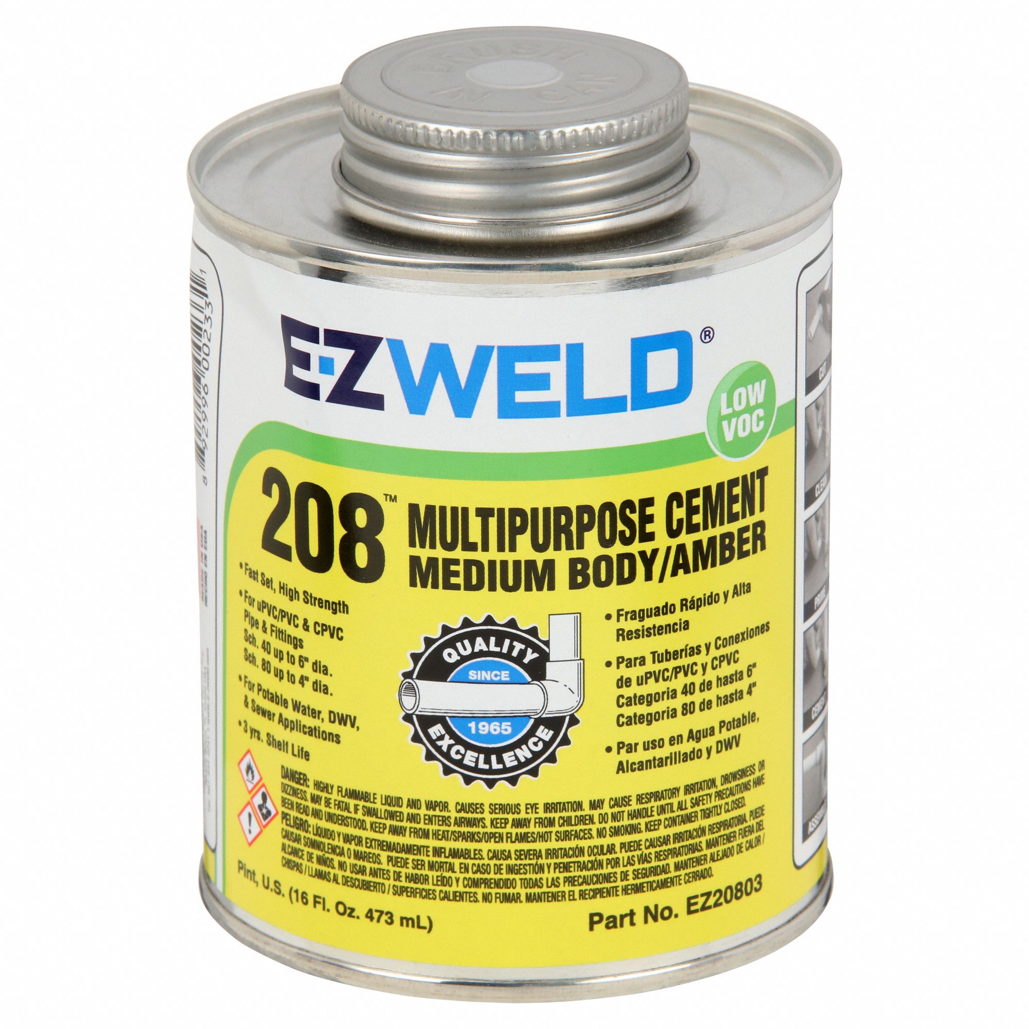 Ez Weld Fl Oz Pipe Cement E Grainger