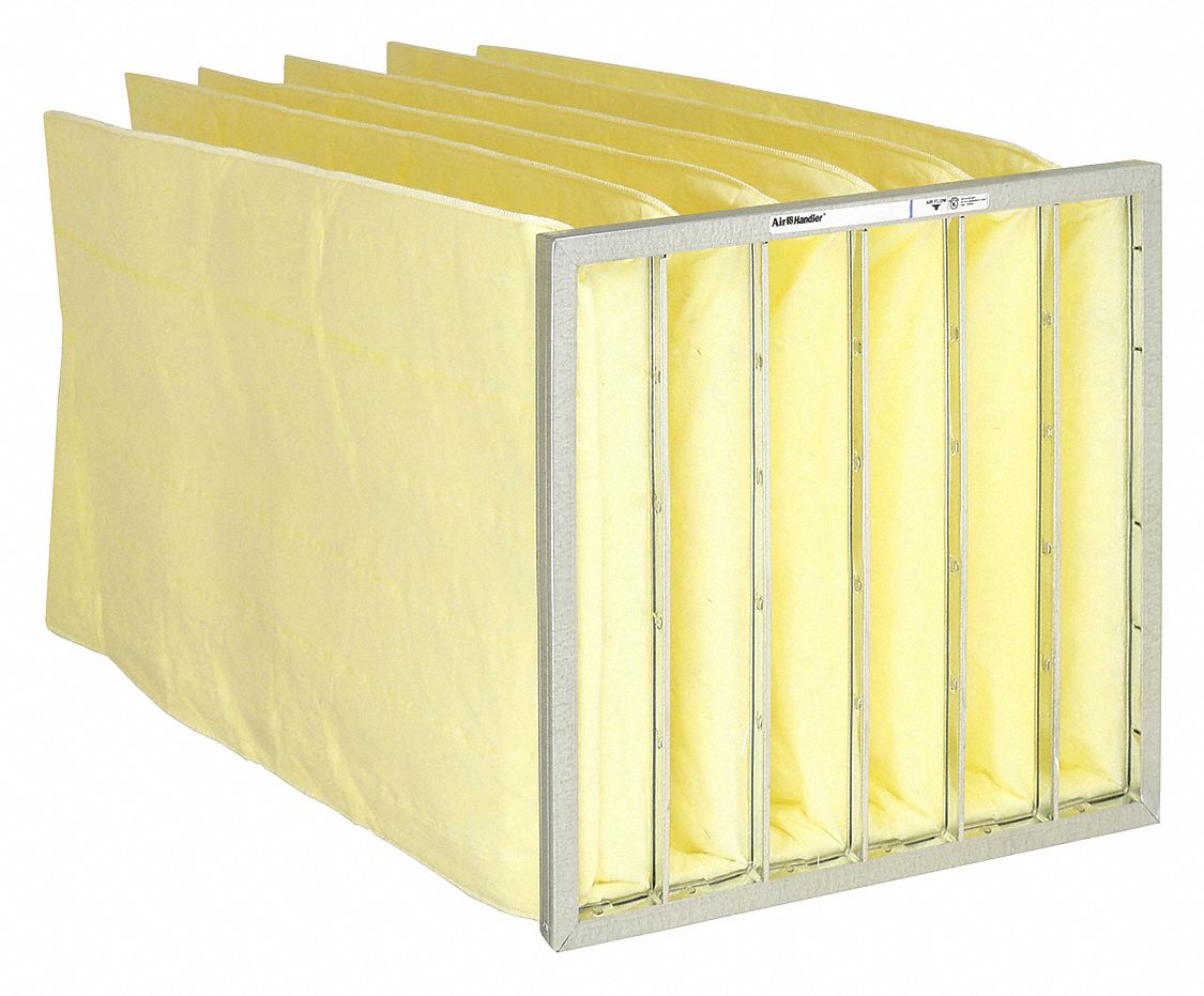 AIR HANDLER POCKET AIR FILTER, 24 X 24 X 29 IN, MERV 14, YELLOW