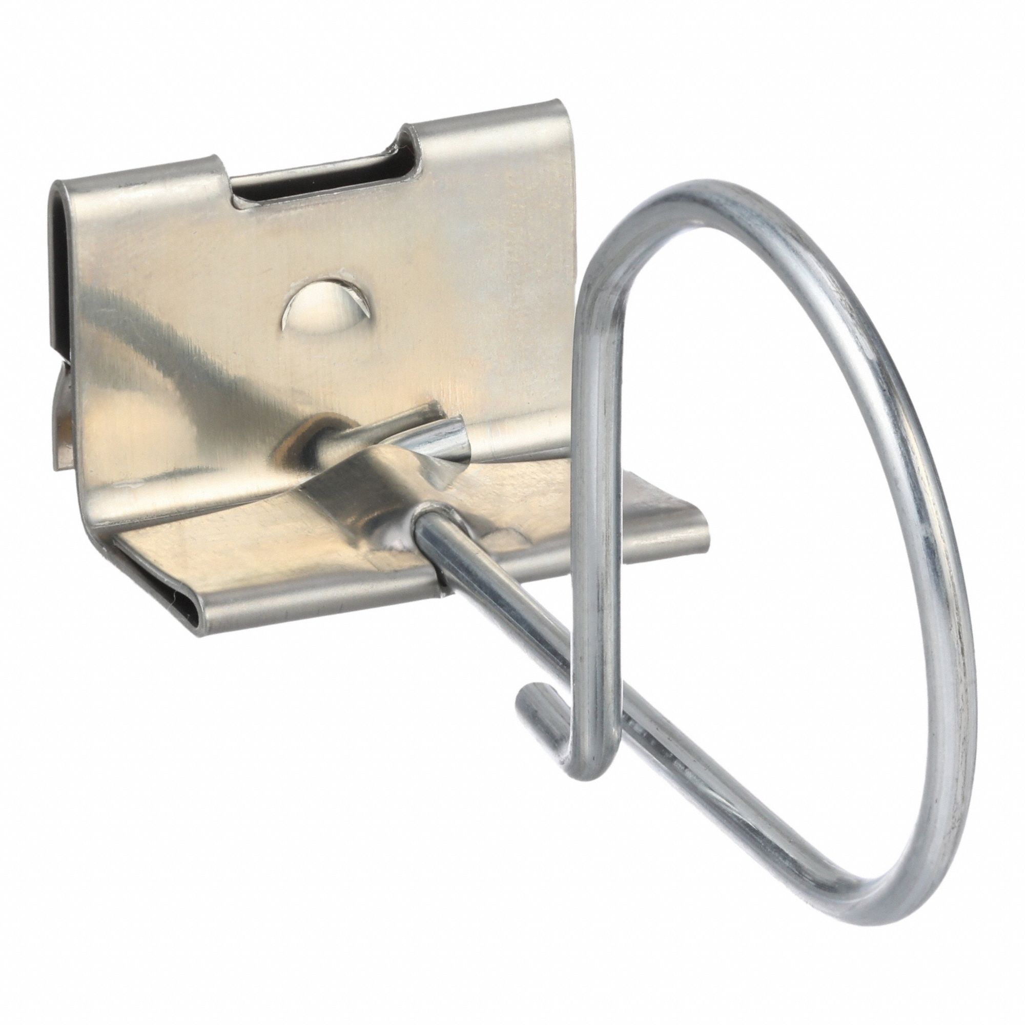 Air Filter Holding Clip: 1 in Actual Lg, 18 ga Clip Wire Gauge, Galvanized Steel, 12 PK