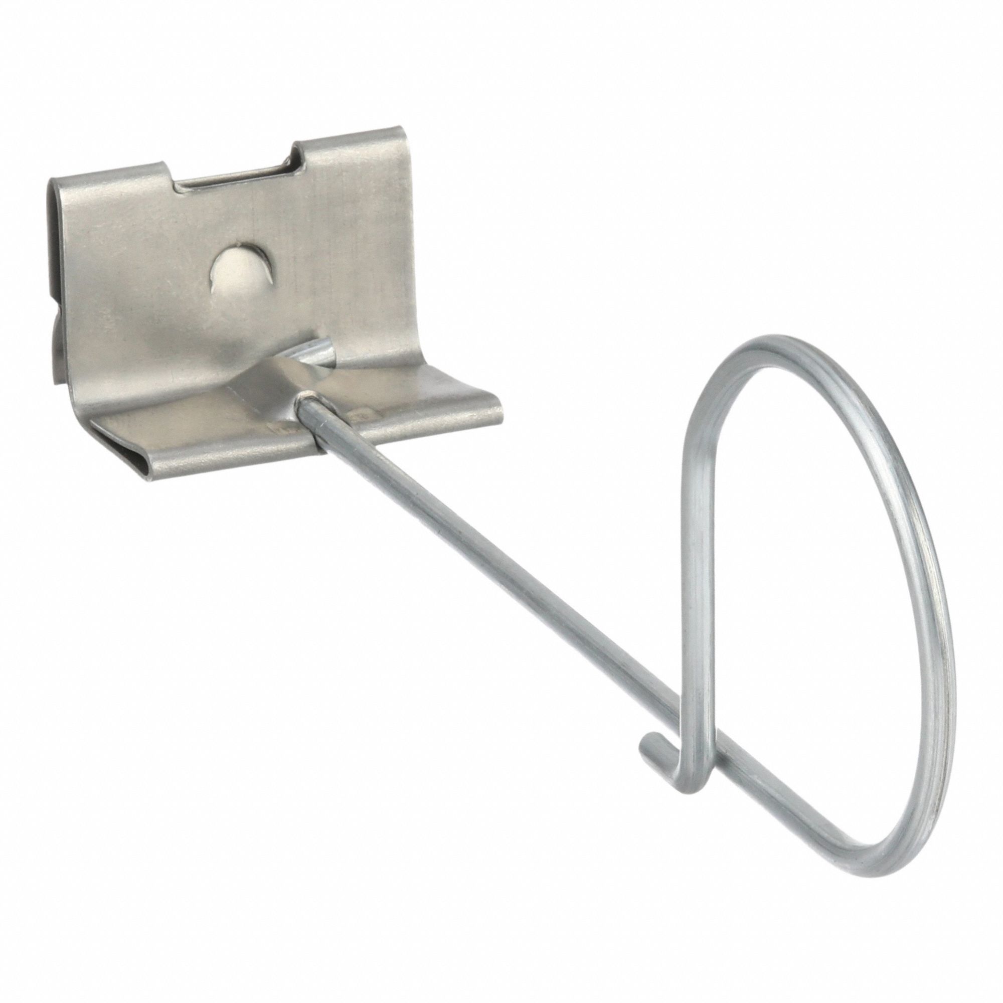 Air Filter Holding Clip: 4 in Actual Lg, 18 ga Clip Wire Gauge, Galvanized Steel, 12 PK