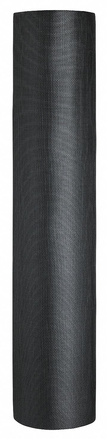 Replacement Screen: Polyester, Charcoal, 14 x 10 Mesh Size, 3 ft Wd, 100 ft Lg