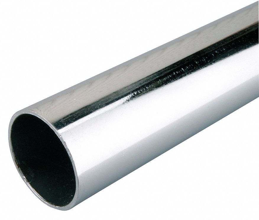 Closet Pole: 1 5/16 in Rod Dia, 72 in Max Rod Lg, Steel, Gray