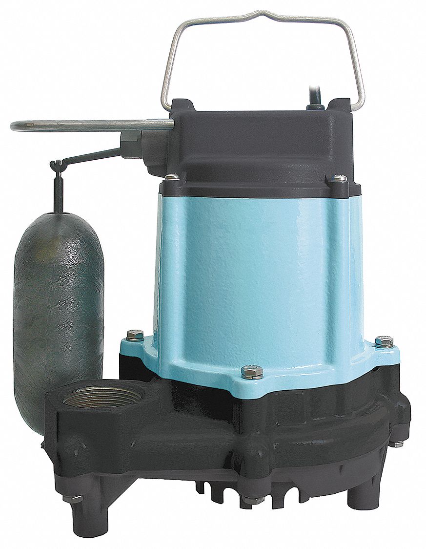 LITTLE GIANT Submersible Effluent Pump, HP 1/2, Max. Head 30 5EAF2