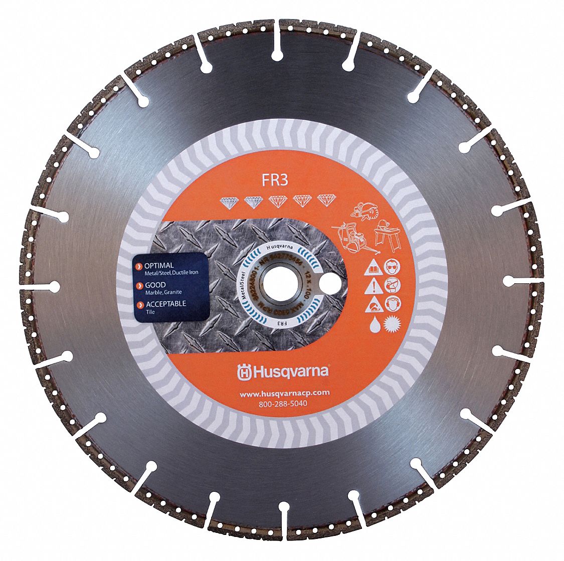 Husqvarna 14 In Blade Dia 1 In Arbor Size Diamond Saw Blade 5eaw9