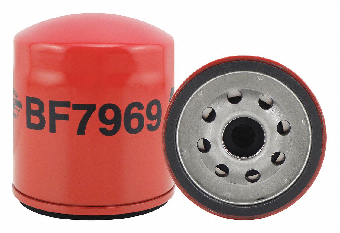 Fuel Filter: Spin-On, 3 in Outside Dia, 13/16"-18 Thread Size, Cellulose, Volvo