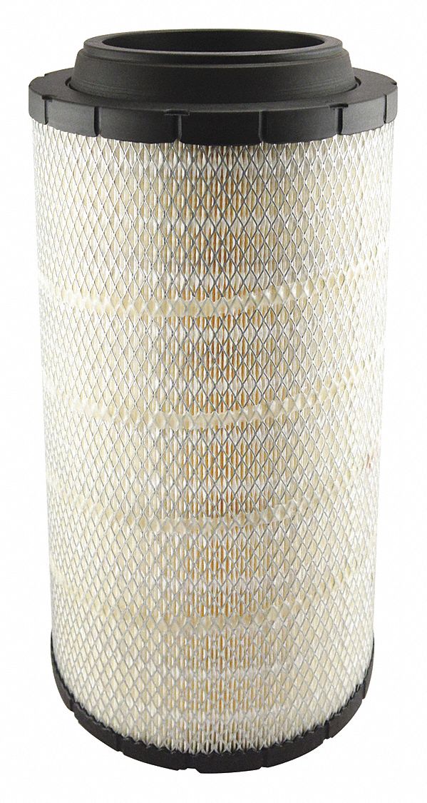 Automotive Air Filter: Round-Oval, Engine, Round, 9 15/32 in Outside Dia - Bottom