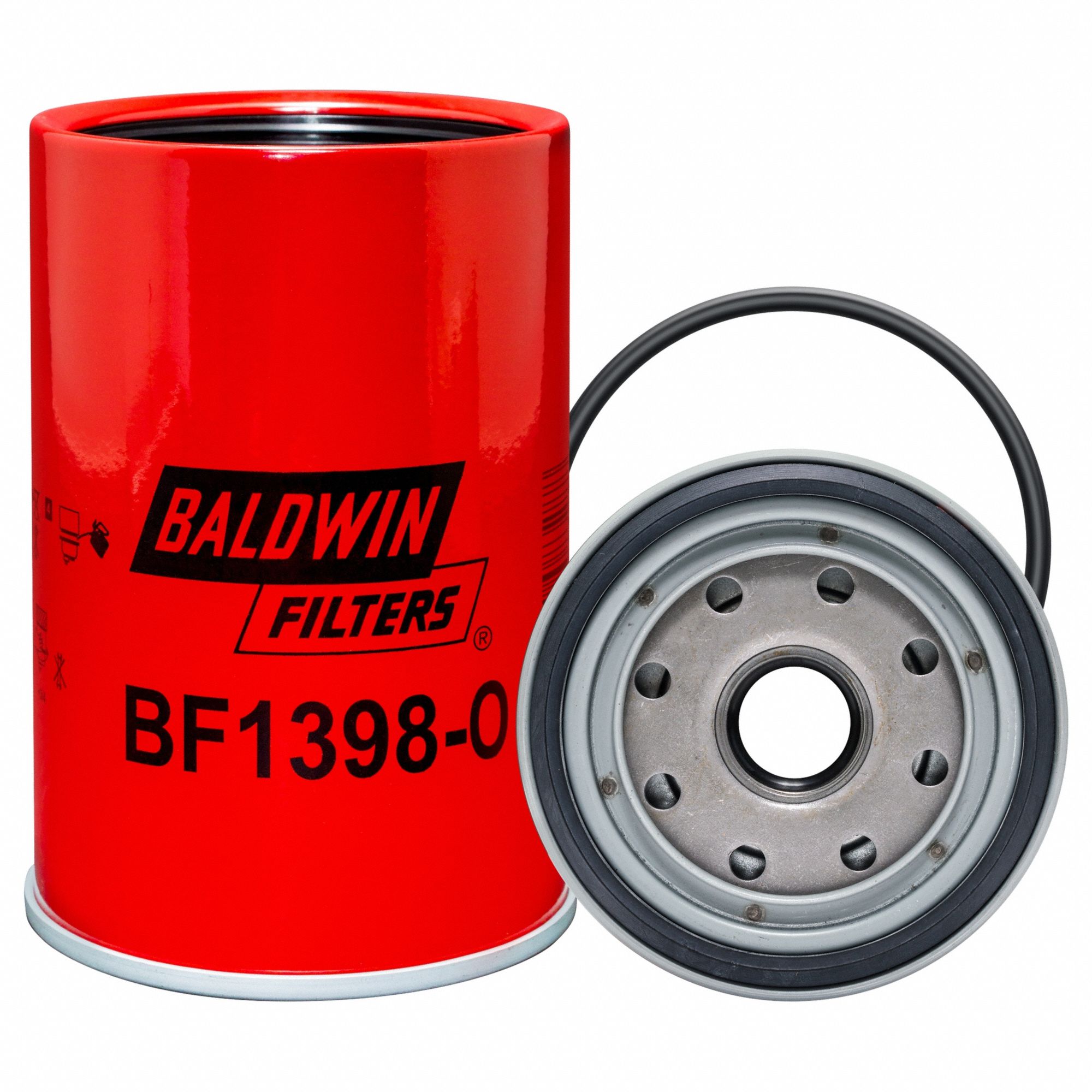 Fuel Filter: Spin-On, 3 11/16 in Outside Dia, 1"-14 Thread Size, Cellulose, Volvo