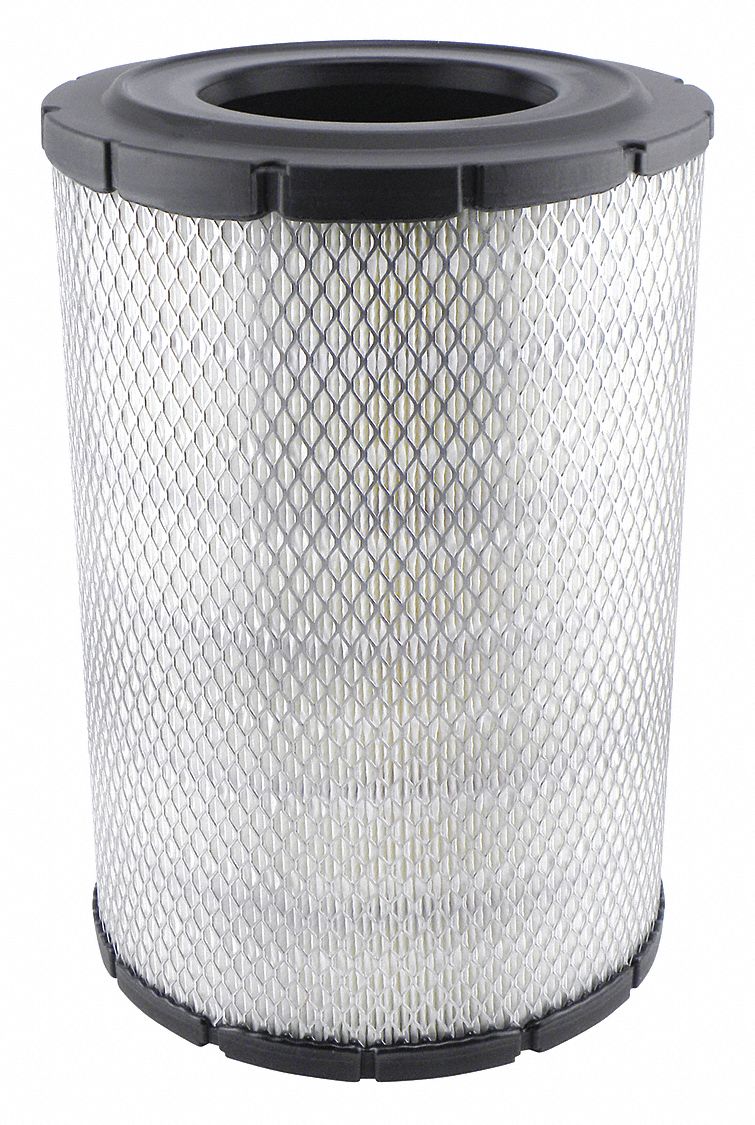 Automotive Air Filter: Round-Oval, Engine, Round, Radial Seal, 13 7/16 in Overall Ht