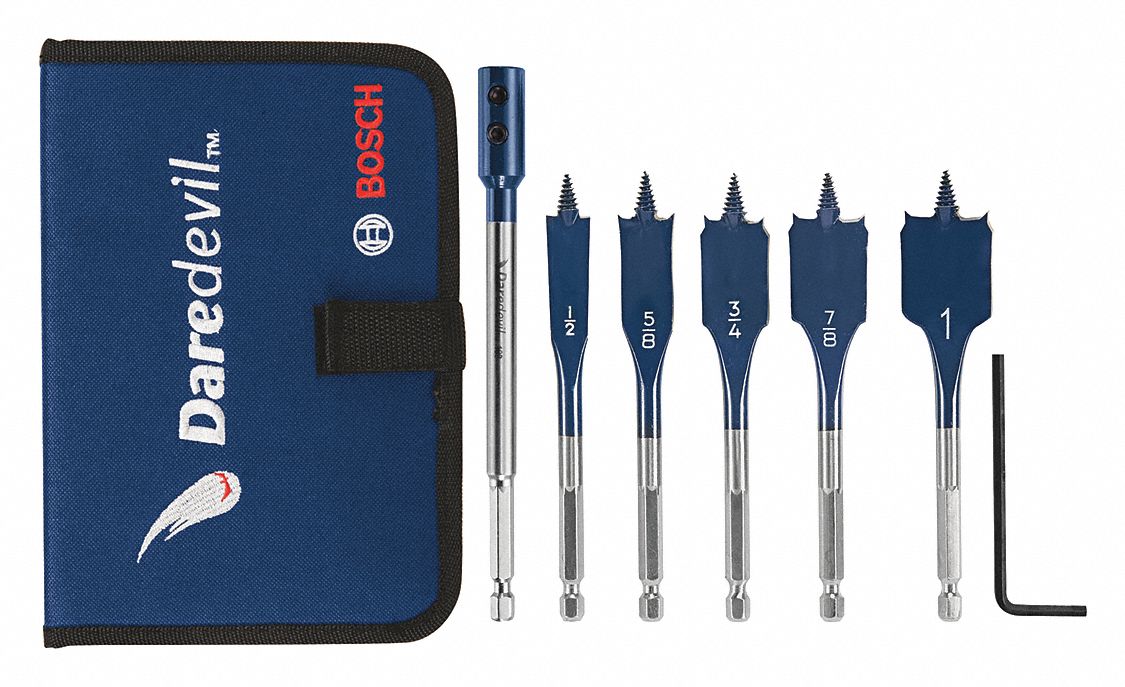 BOSCH SPADE DRILL BIT SET 6 IN LENGTH BRIGHT UNCOATED IN